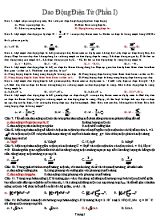 Đề cương ôn thi Vật lý 12 - Dao động điện từ (Phần I)